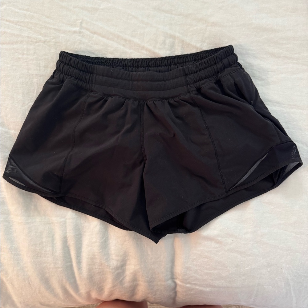 Black Lululemon Hotty Hot Shorts